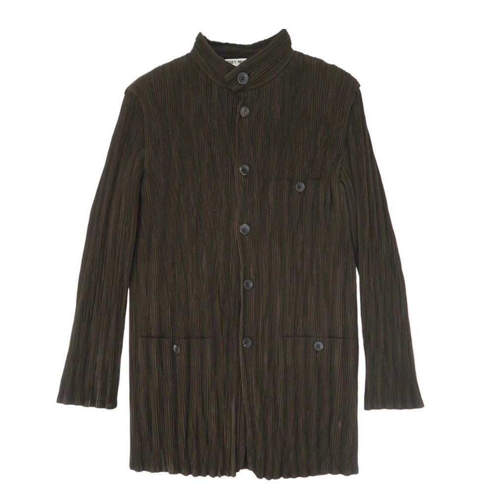 ISSEY MIYAKE crinkle pleat long jacket - Picture 4 of 6